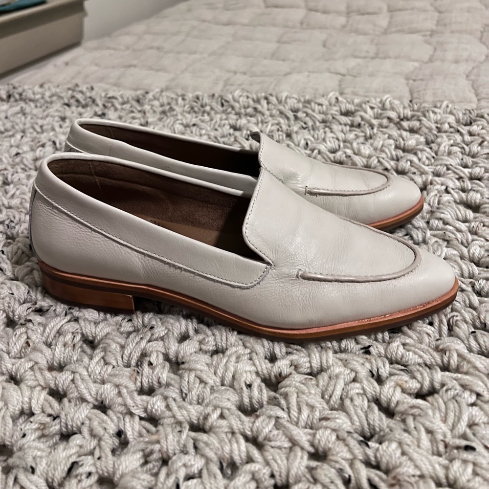 Cream colored loafers
